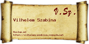 Vilhelem Szabina névjegykártya