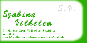 szabina vilhelem business card